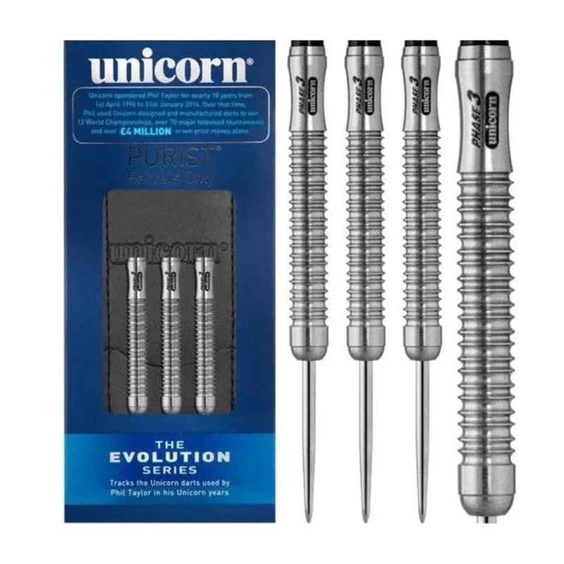 Unicorn Purist Phase 3 Curve Natural 90% Tungsten Steel Tip Darts 24 Gram