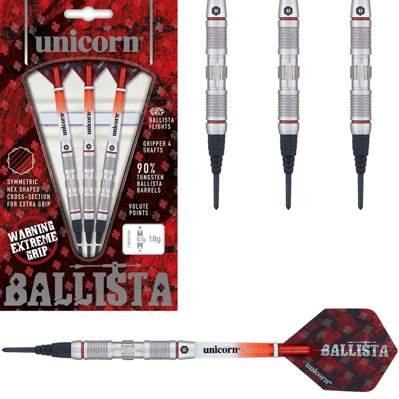 Ballista Style 2 90% Tungsten Dart Soft Tip Darts by Unicorn 18 Gram
