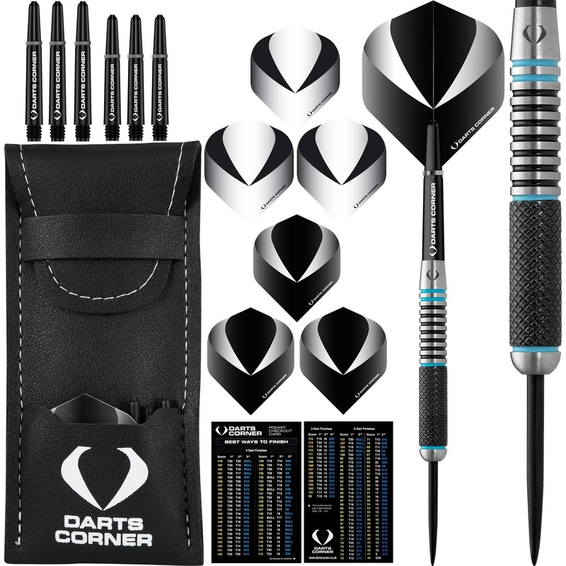 *Darts Corner Marine Darts – Steel Tip – M4 – Aqua Black 22g