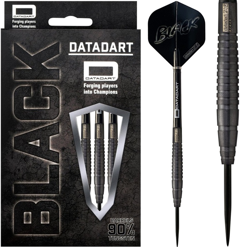 Datadart Black Darts – Steel Tip – Titanium Matt – Straight – S2 22g