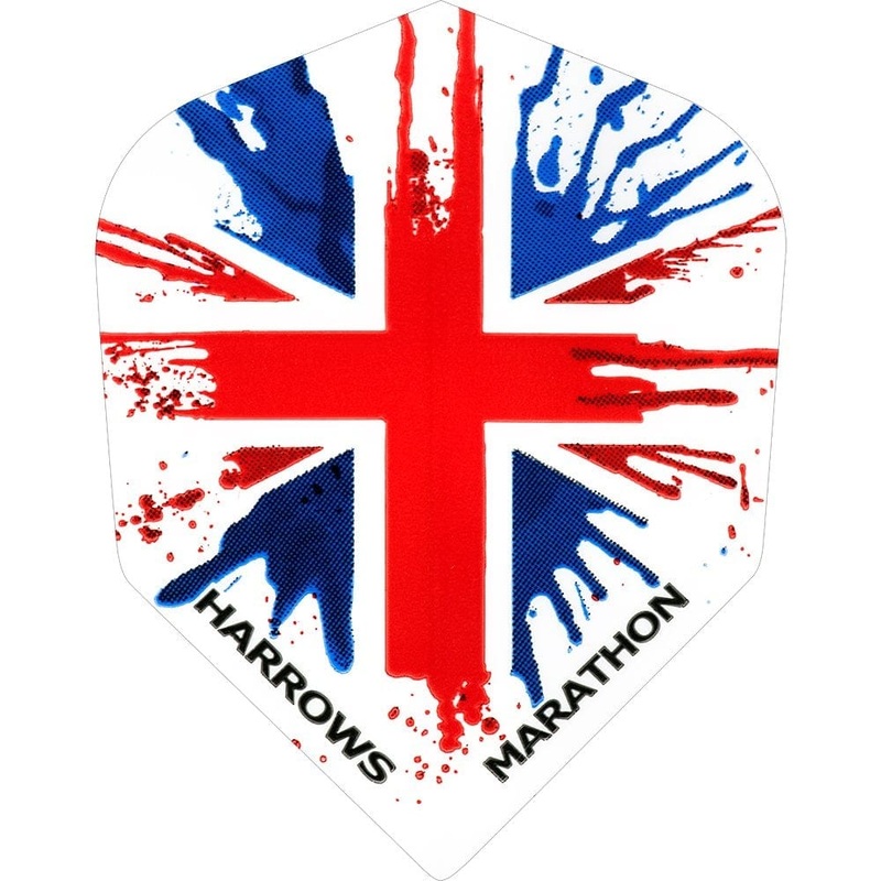*Harrows Dart Flights – Marathon – Std – Union Jack – Paint Splat
