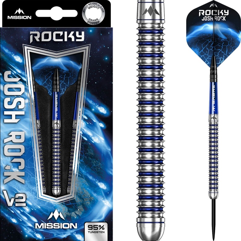 Mission – Josh Rock V2 Darts – Steel Tip – 95% Tungsten – 22g 24g 26g 22 grams