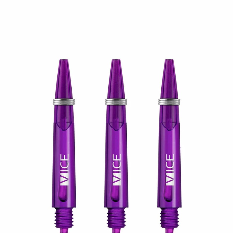 One80 Proplast Vice Dart Shafts – Transparent Purple – Short Polycarbonate Short (35mm in length excluding thread) Transparent Purple
