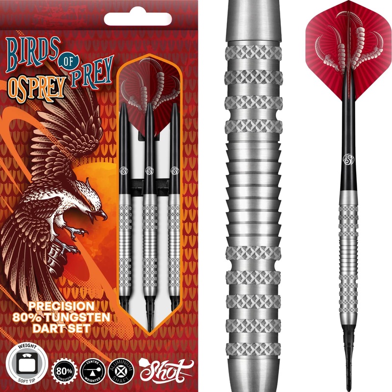 Shot – Birds of Prey Osprey Darts – Soft Tip – 80% Tungsten – 18g