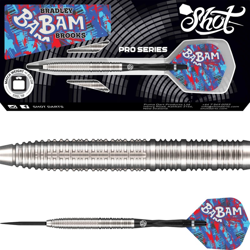 Shot – Bradley Brooks Gen 2 Darts – Steel Tip – 90% Tungsten – 23g 24g 26g 23 grams