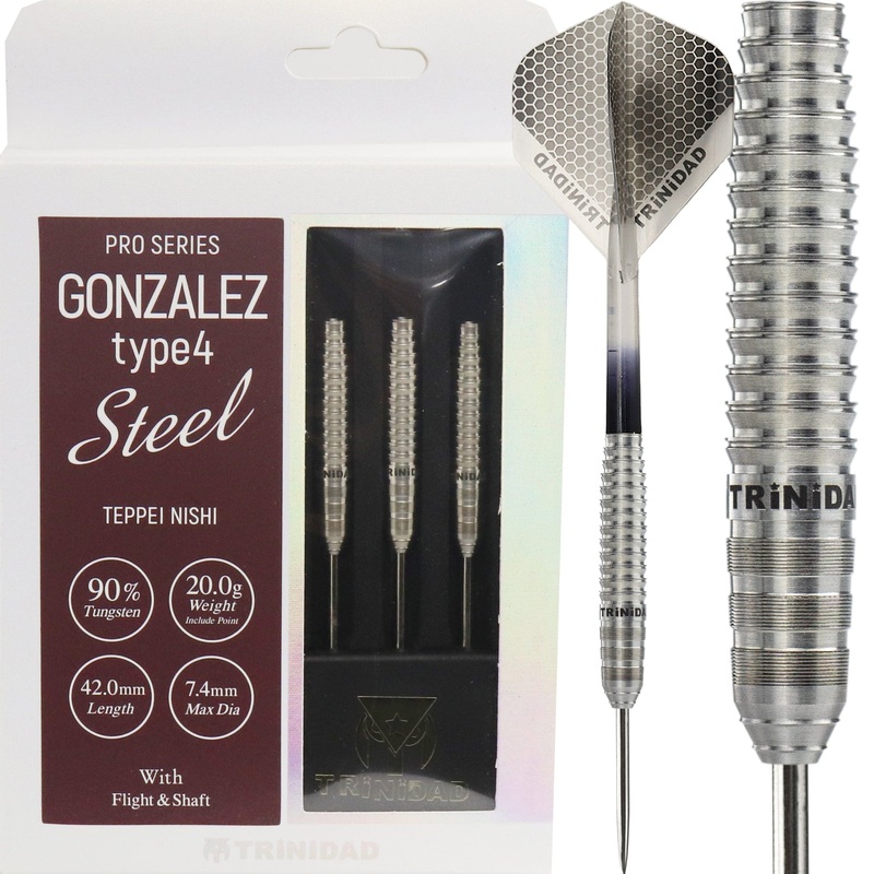 Trinidad Pro Darts – Steel Tip – 90% Tungsten – Gonzalez 4 – 20g