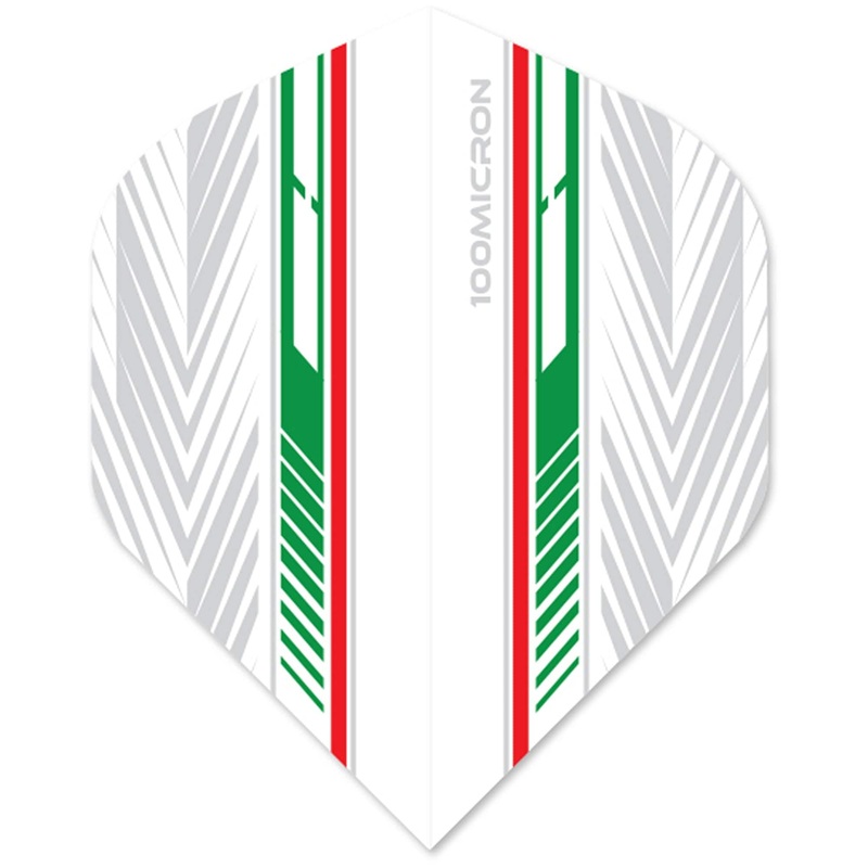 Designa Racing Flights – Standard No2 – 100 Micron – Red & Green