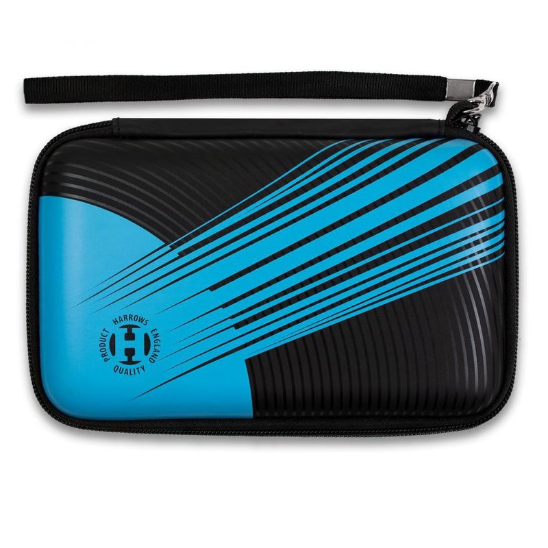 Harrows Blaze Fire Pro 6 Dart Case – Black & Aqua Blue