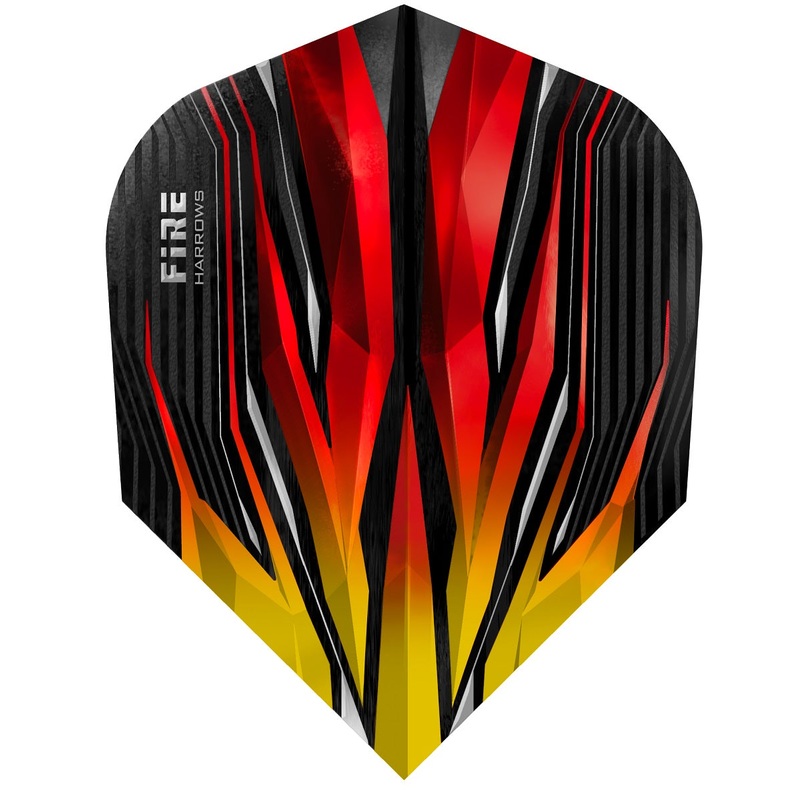 Harrows Fire Two Tone Flame Standard Dart Flights Red