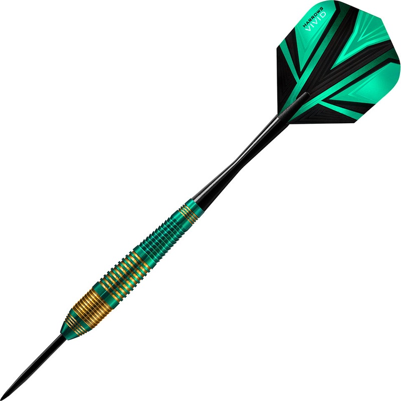 Harrows Vivid Green Steel Tip Darts – 24gm