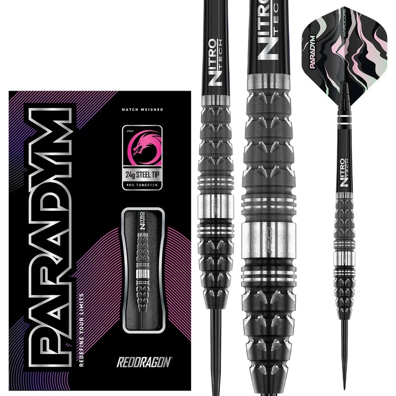 Red Dragon Paradym – Torpedo 90% Tungsten Steel Tip Darts 24 GRAM