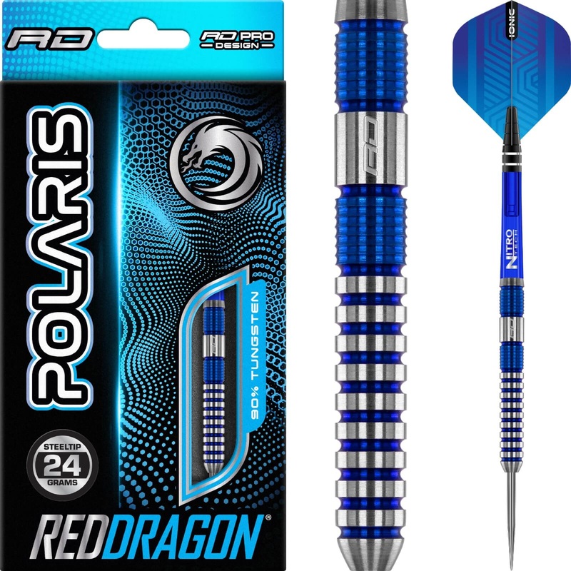 Red Dragon – Polaris Darts – Steel Tip – 90% Tungsten – 22g 24g 26g 22 grams