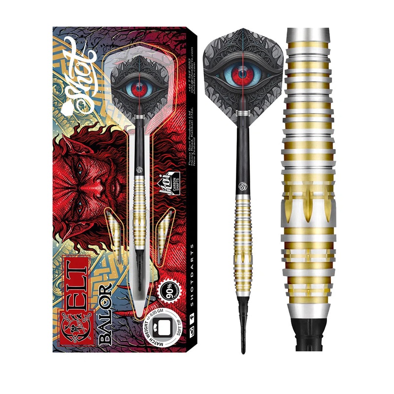 Shot Celt Balor 90% Tungsten Soft Tip Darts 18 GRAM