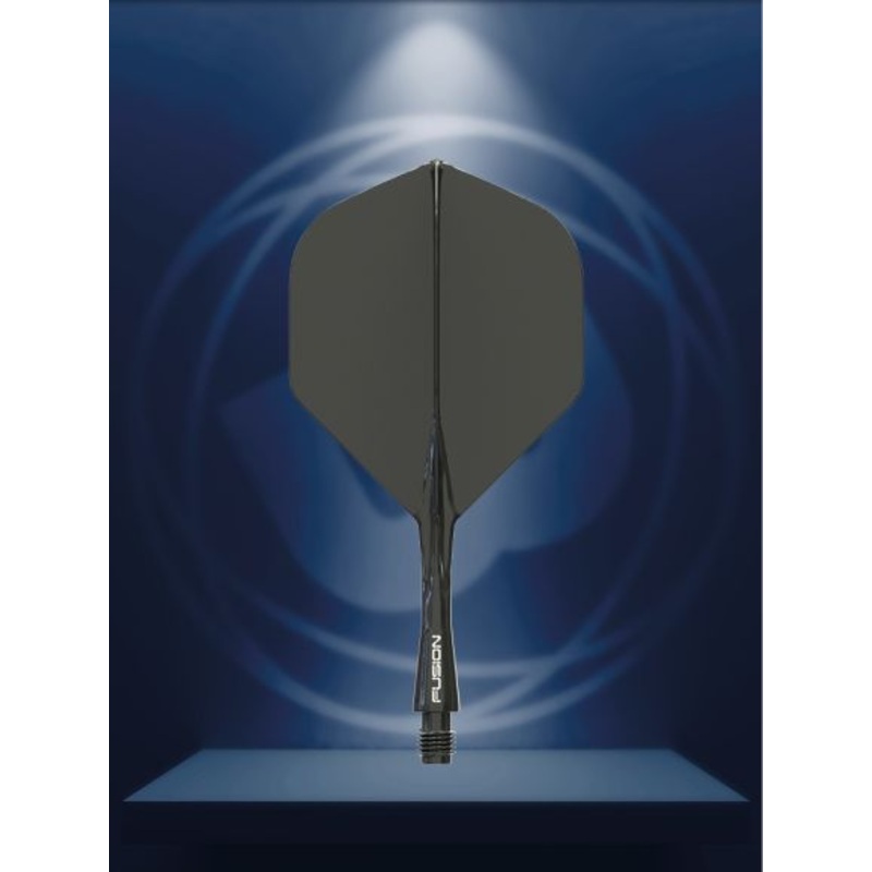 Winmau Fusion Integrated Flight & Shaft Solid Black Short Black Short (22mm in length excluding thread) Polycarbonate