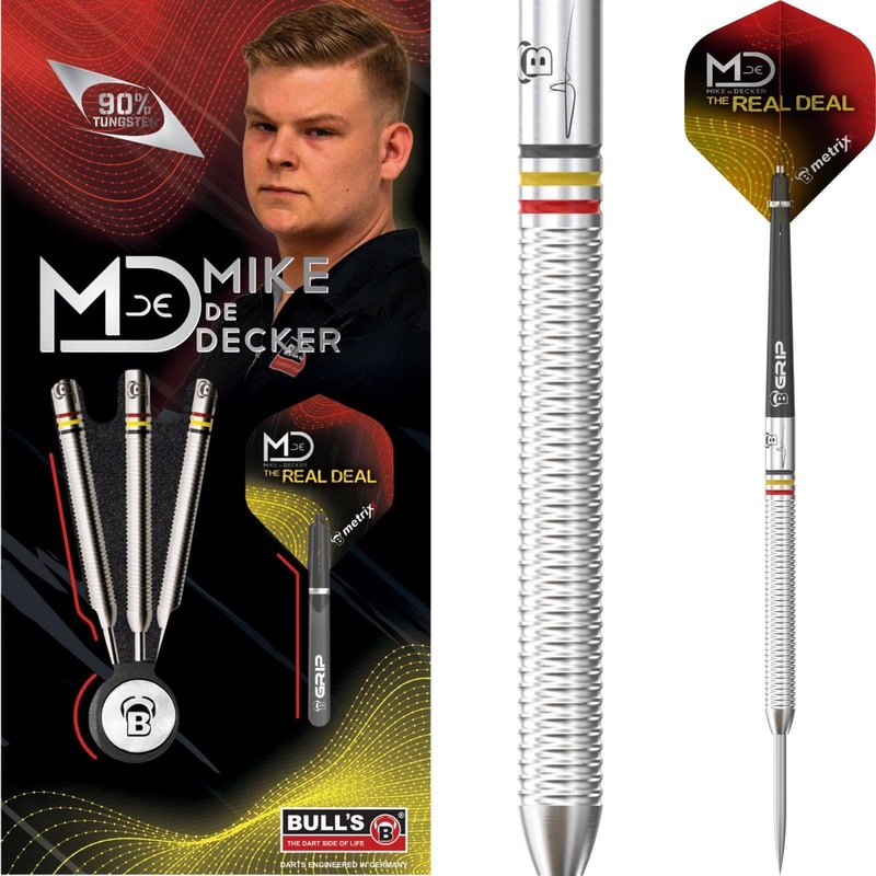 BULL’S – Mike de Decker Darts – Steel Tip – 90% Tungsten – 22g 24g 22 grams