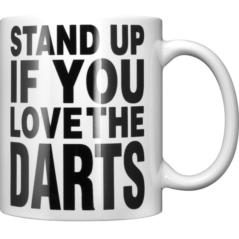 Darts Mug – 11oz – Stand Up if You Love The Darts