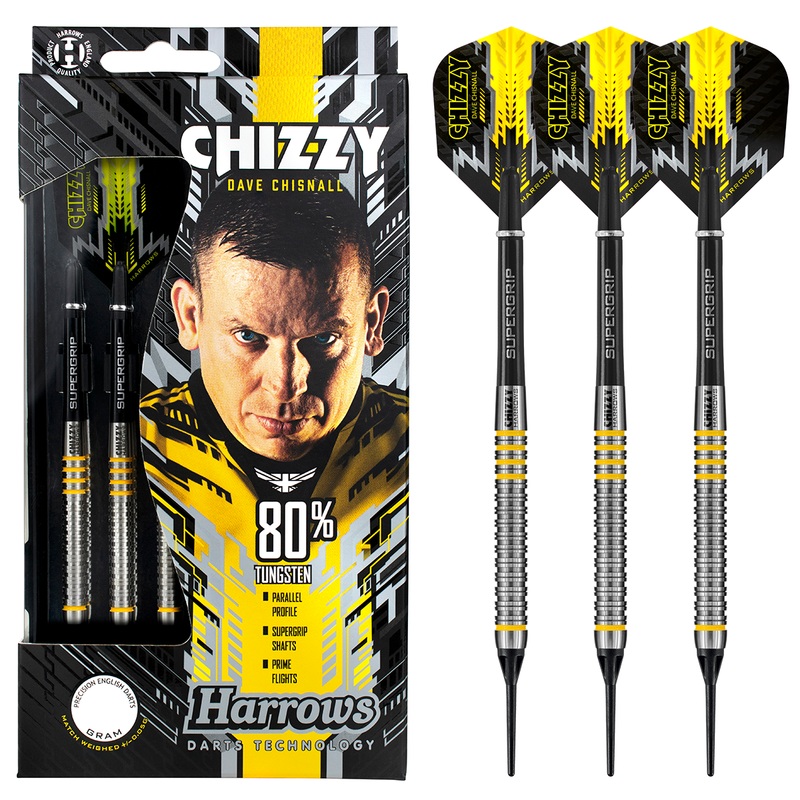 Dave Chisnall Chizzy 80% Tungsten Soft Tip Darts by Harrows 18 Gram