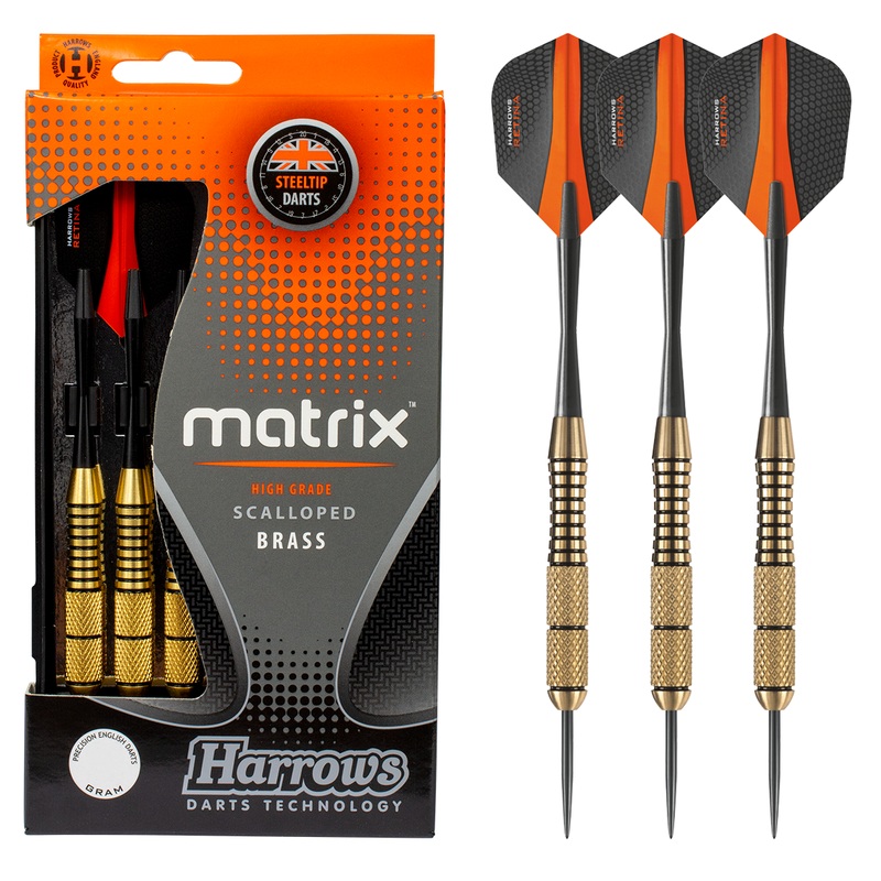 Harrows Matrix Brass Steel Tip Darts 18 Gram