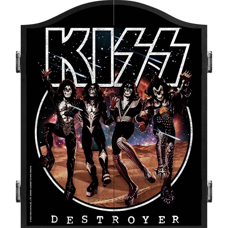 Kiss Dartboard Cabinet – Official Licensed – C5 – Premium Black – Circle Destroyer