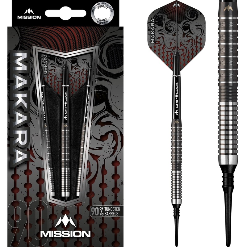 *Mission Makara Darts – Soft Tip – M1 – Graphite PVD Black 19g