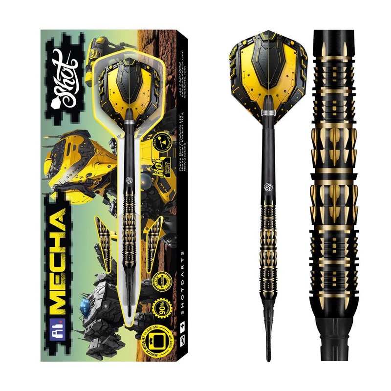 Shot AI Mecha 90% Tungsten Soft Tip Darts 20 GRAM