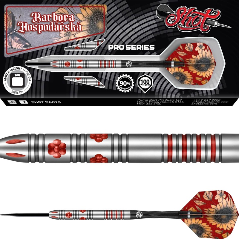 Shot – Barbora Hospodsk Darts – Steel Tip – 90% Tungsten – 21g 23g 21 grams