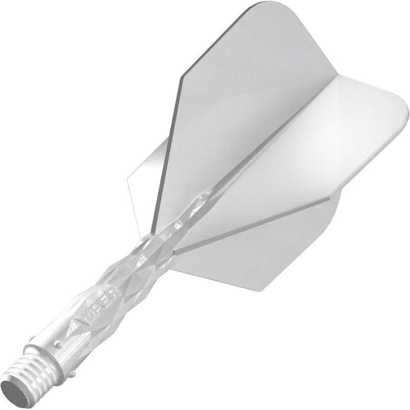 Viper Diamond Core Dart Flights – Moulded Flights & Shaft – Standard – White Short
