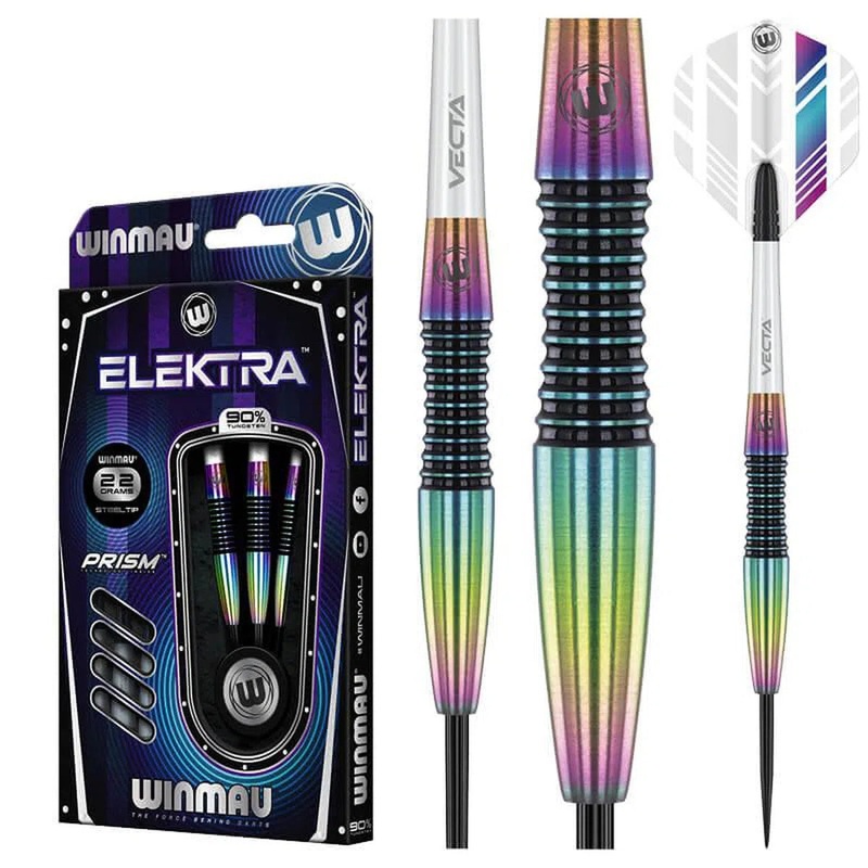 Winmau Elektra 90% Tungsten Steel Tip Darts 22 GRAM