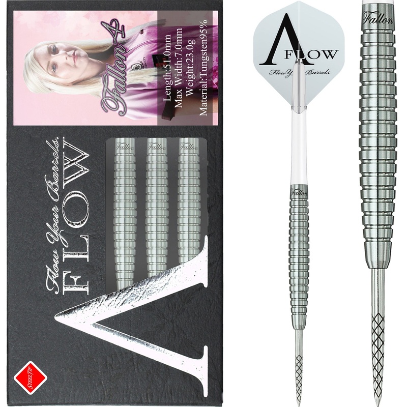 Dynasty – A Flow – Steel Tip Darts – Black Line – Fallon Sherrock – Natural – Fallon 4 – 23g 23g