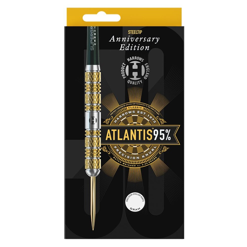 Harrows Atlantis 95% Tungsten Steel Tip Darts 22 grams