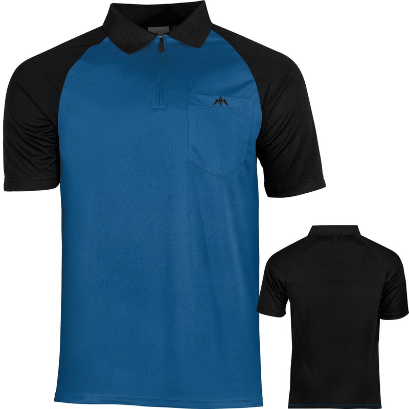 *Mission Darts EXOS Cool FX Dart Shirt – Black & Blue 2XL