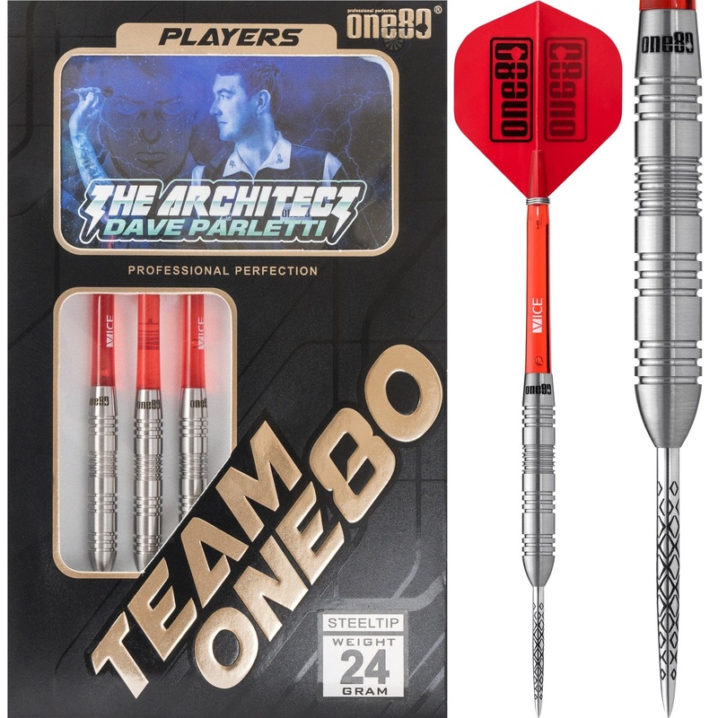 One80 Dave Parletti Darts – Steel Tip – The Architect – 24g 24g