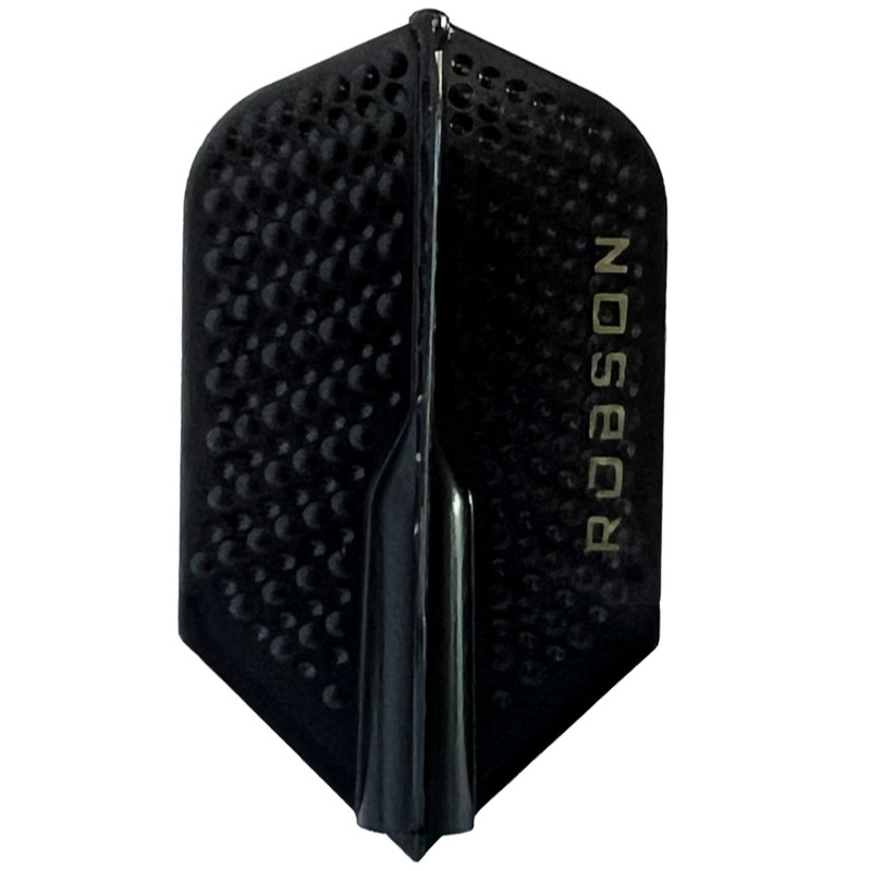 Robson Dimpled Plus Dart Flights – Slim Black