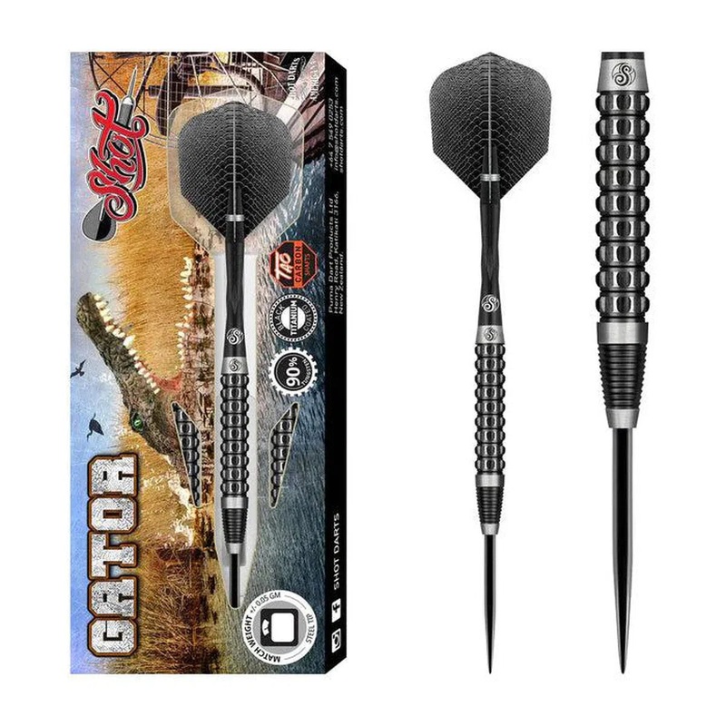 Shot Americana Gator 90% Tungsten Steel Tip Darts 22 GRAM