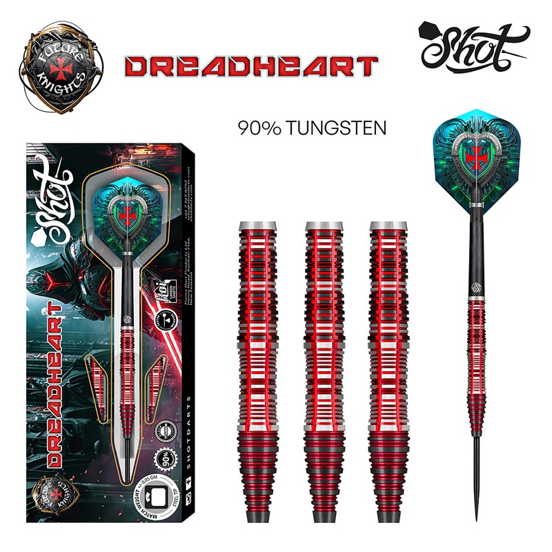 Shot Future Knights Dreadheart Steel Tip Darts 23 grams