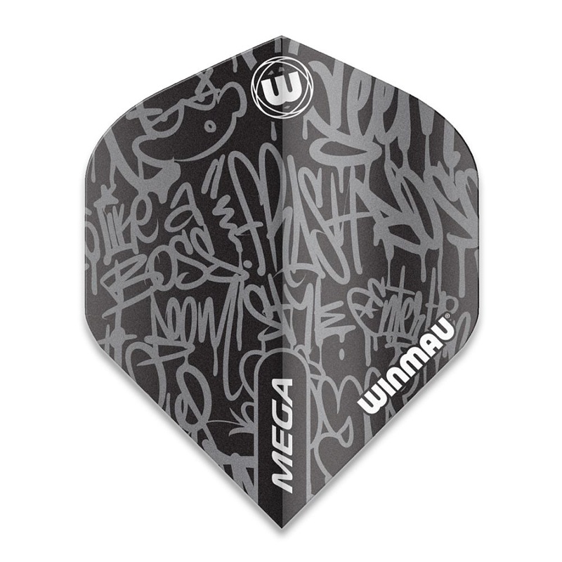 Winmau Mega Dart Flights Black No2 Standard