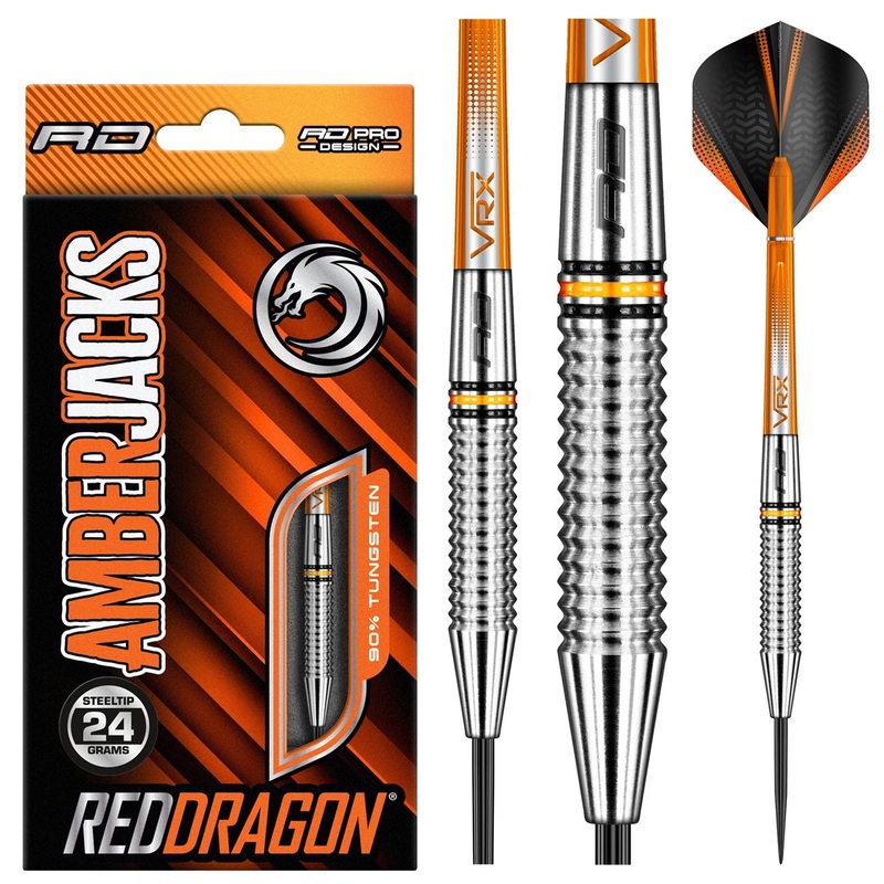 Amberjack 17 90% Tungsten Steel Tip Darts by Red Dragon 24 Gram