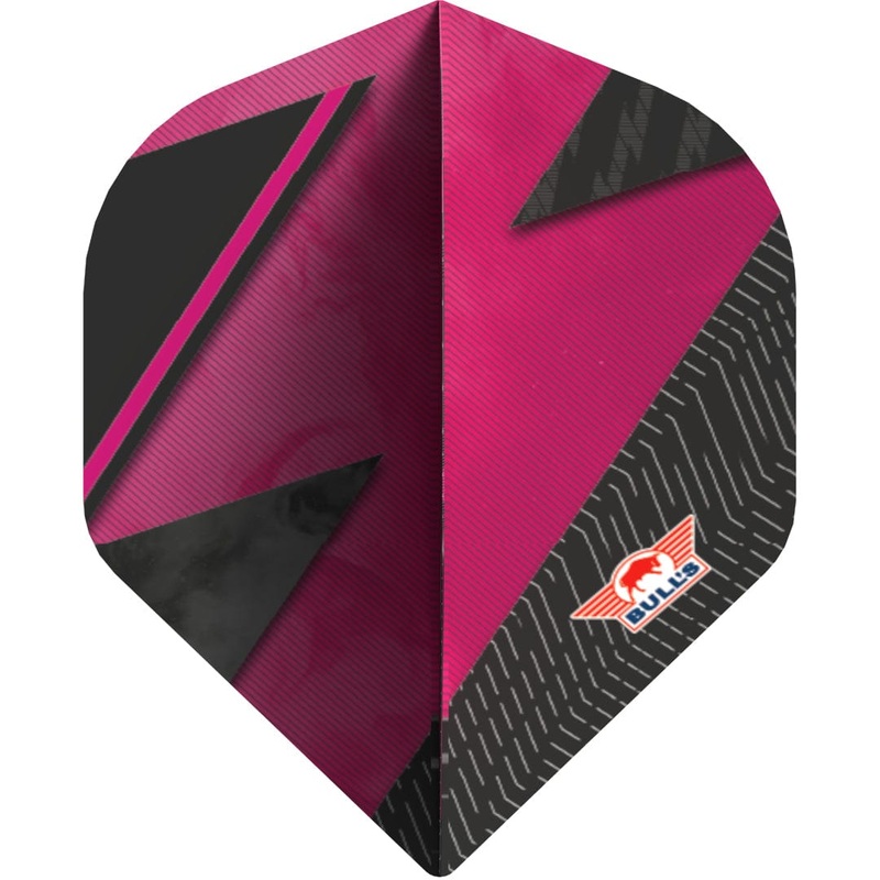 Bulls Series 100 Dart Flights – 100 Micron – Standard No2 – Lightning Pink