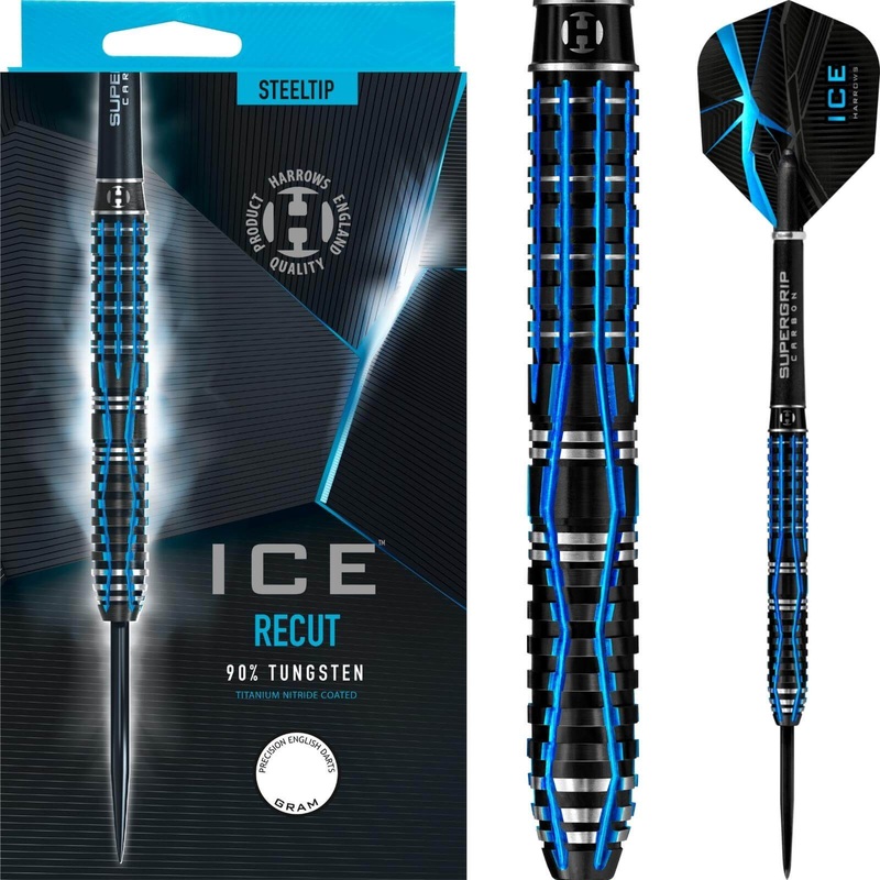 Harrows – ICE Recut Darts – Steel Tip – 90% Tungsten – 21g 22g 23g 24g 25g 26g 21 grams
