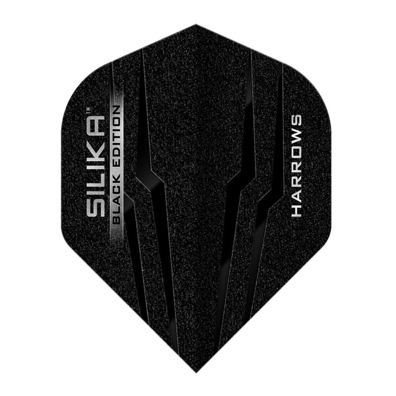 Harrows Silika Black Edition Dart Flights Black No6 Shape