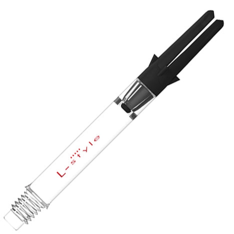 L-Style L-Shaft Carbon Silent Straight Spinning Dart Shafts – 330 Medium Clear