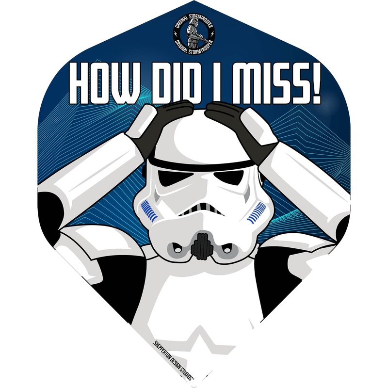 Original StormTrooper Dart Flights – Official Licensed – No2 – Std – Storm Trooper – How Did I Miss