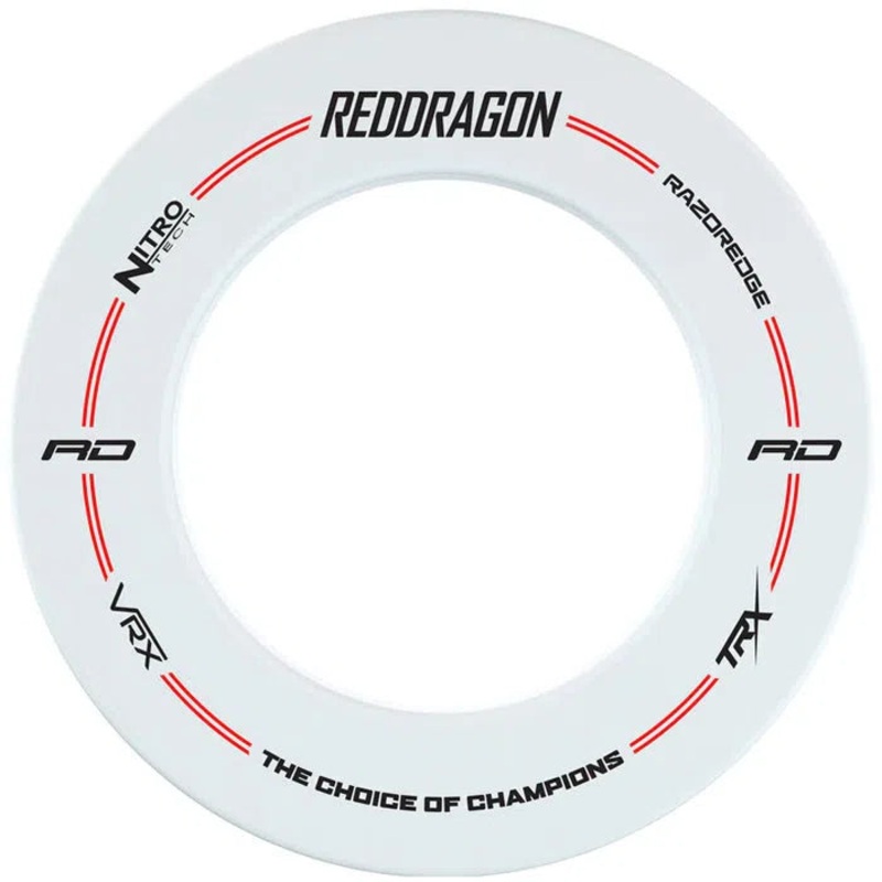Red Dragon Dartboard Surround – White