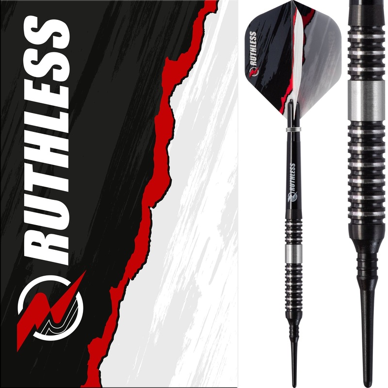 Ruthless Night Hawk Darts – Soft Tip Tungsten – BW 16.0g – Black – 18g 18g