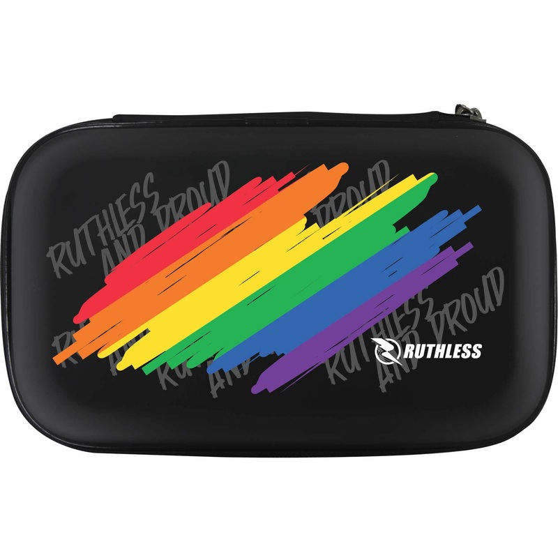 Ruthless – Pride Ruthless And Proud Rainbow Flag EVA Darts Case – Holds 2 Sets Of Darts
