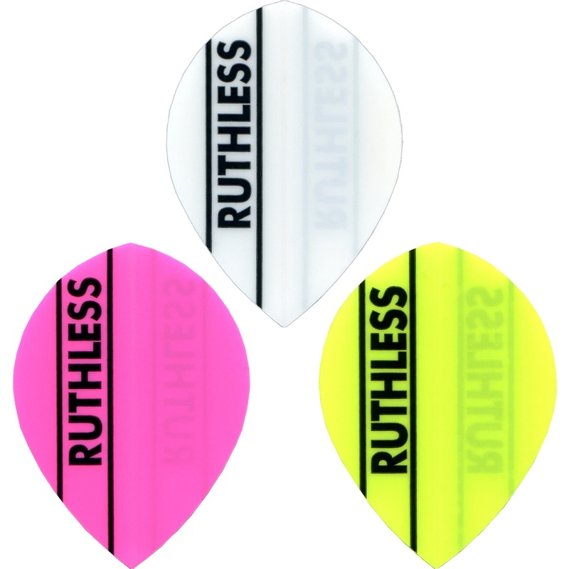 *Ruthless – Solid Panel – Dart Flights – 100 Micron – Pear White
