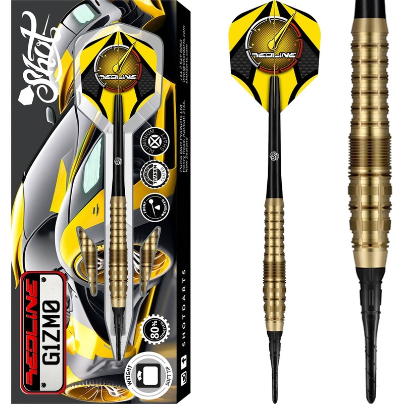 *Shot Redline Darts – Soft Tip – 80% Tungsten – G1ZM0 – 20g