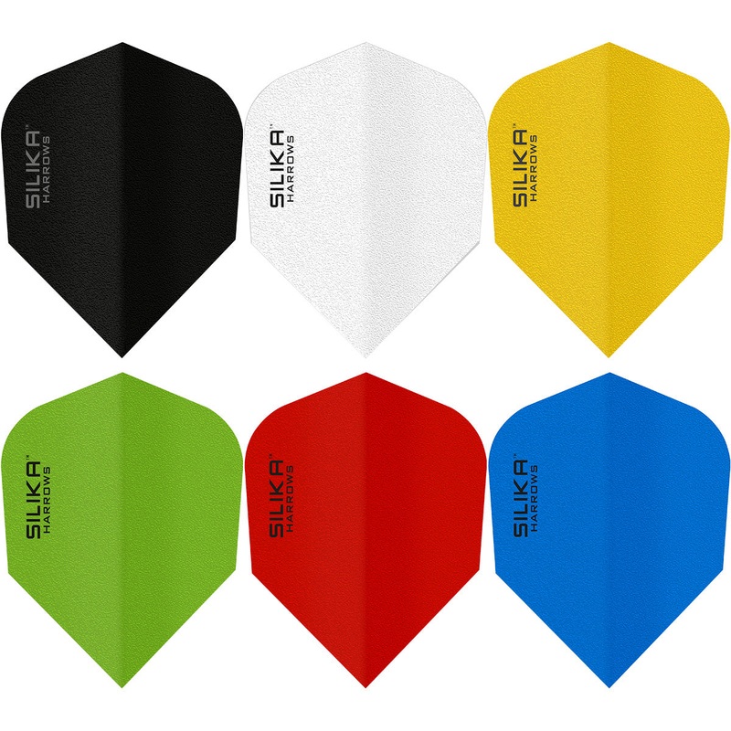 Silika Solid Standard No6 Dart Flights by Harrows Black