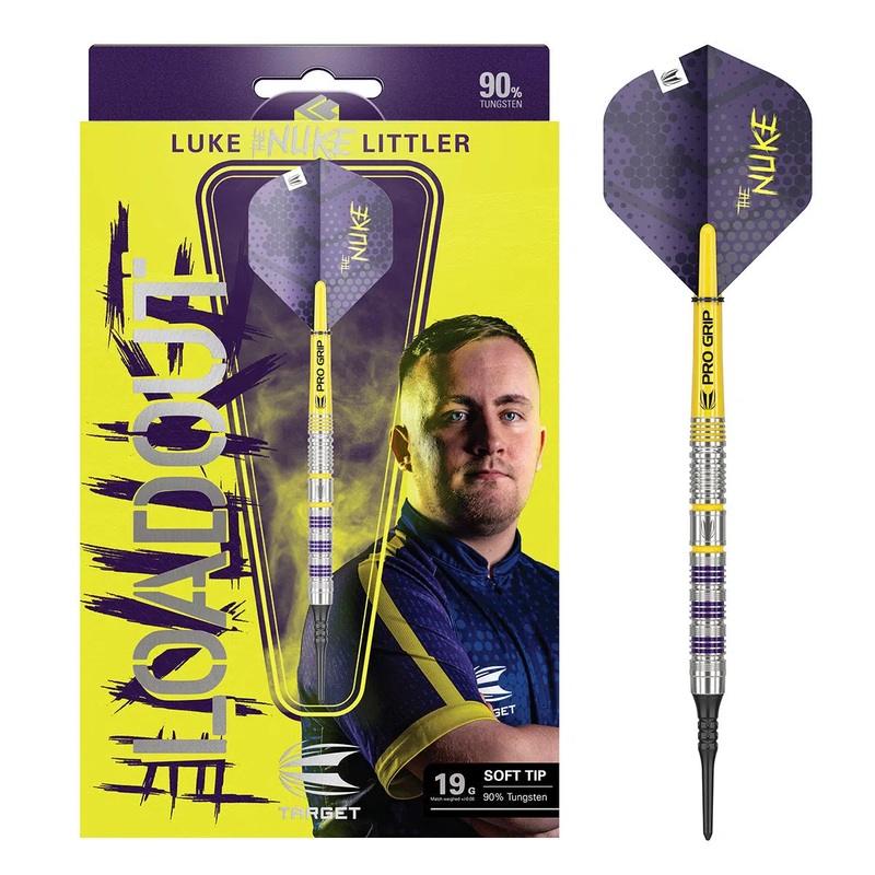 Target Darts Luke Littler Loadout 90% Tungsten Soft Tip Darts 19 GRAM