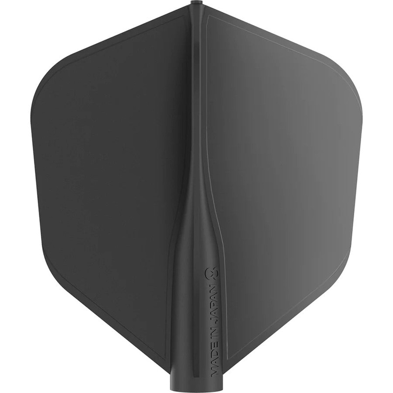 8 Flight Dart Flights – Black No 6 Shape